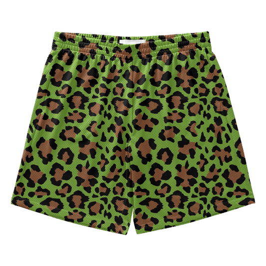 Leopard Mesh Shorts