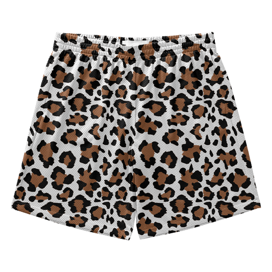 Leopard Mesh Shorts